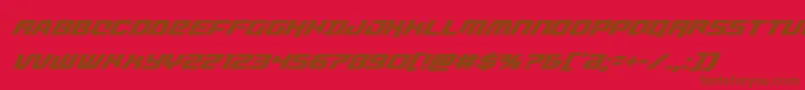 livewiredsuperital Font – Brown Fonts on Red Background