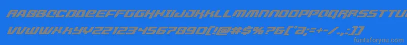 livewiredsuperital Font – Gray Fonts on Blue Background