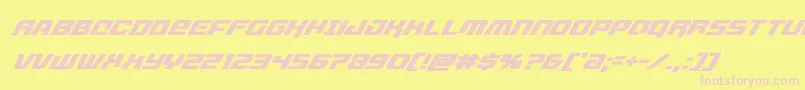 Шрифт livewiredsuperital – розовые шрифты на жёлтом фоне