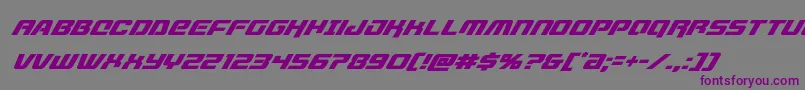 livewiredsuperital Font – Purple Fonts on Gray Background