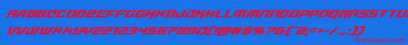 livewiredsuperital Font – Red Fonts on Blue Background