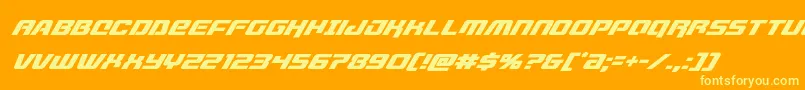 livewiredsuperital Font – Yellow Fonts on Orange Background