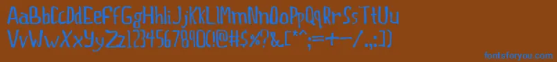 Thisprty Font – Blue Fonts on Brown Background