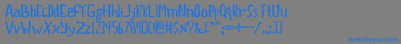 Thisprty Font – Blue Fonts on Gray Background