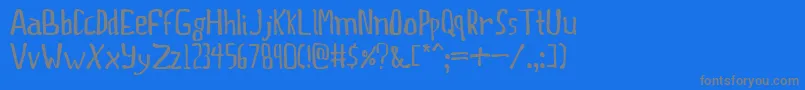 Thisprty Font – Gray Fonts on Blue Background