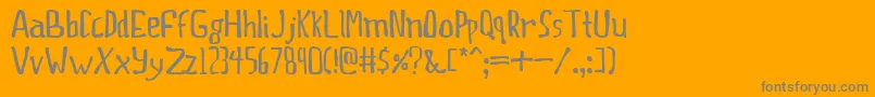 Thisprty Font – Gray Fonts on Orange Background