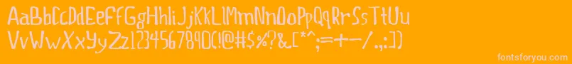 Thisprty Font – Pink Fonts on Orange Background
