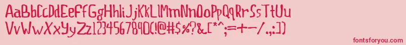 Thisprty-Schriftart – Rote Schriften auf rosa Hintergrund
