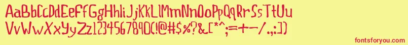 Thisprty Font – Red Fonts on Yellow Background