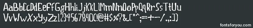 フォントThisprty – 黒い背景に白い文字