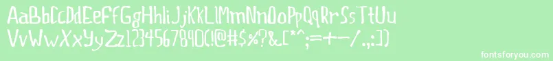 フォントThisprty – 緑の背景に白い文字