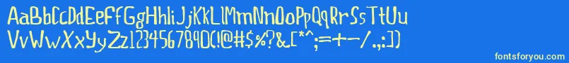 Thisprty Font – Yellow Fonts on Blue Background