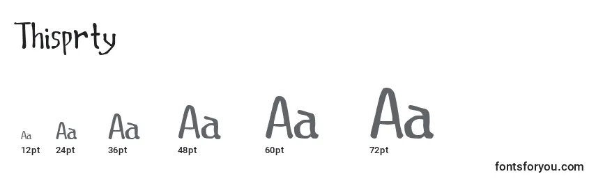 Thisprty Font Sizes