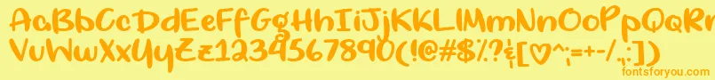 Living Selflessly   Font – Orange Fonts on Yellow Background