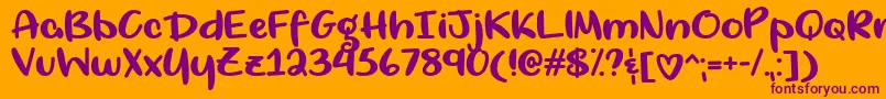 Living Selflessly   Font – Purple Fonts on Orange Background