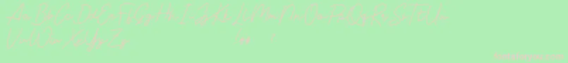 Livvie Signature Font – Pink Fonts on Green Background