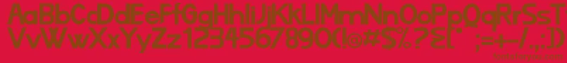LIZARD  -fontti – ruskeat fontit punaisella taustalla