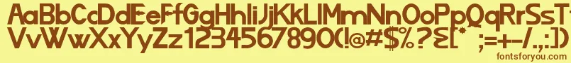 LIZARD   Font – Brown Fonts on Yellow Background