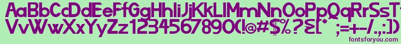 LIZARD   Font – Purple Fonts on Green Background