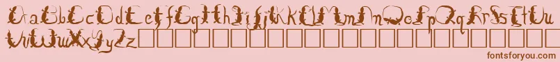 Lizzard Font – Brown Fonts on Pink Background