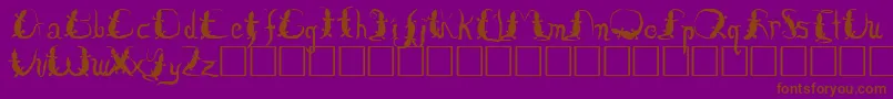 Lizzard Font – Brown Fonts on Purple Background