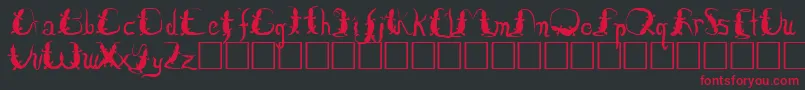 Lizzard Font – Red Fonts on Black Background