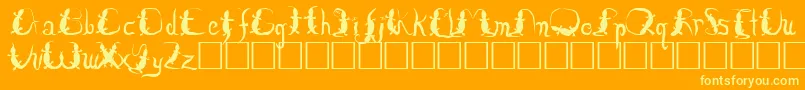 Lizzard Font – Yellow Fonts on Orange Background