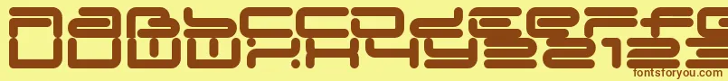 LL MEDIE Font – Brown Fonts on Yellow Background