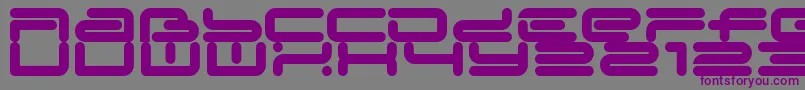 フォントLL MEDIE – 紫色のフォント、灰色の背景