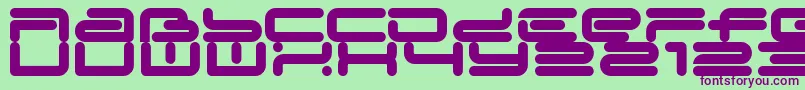 LL MEDIE Font – Purple Fonts on Green Background