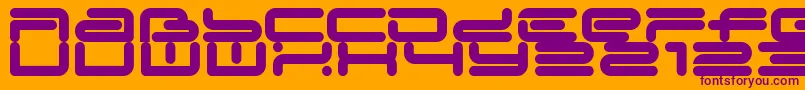 LL MEDIE Font – Purple Fonts on Orange Background