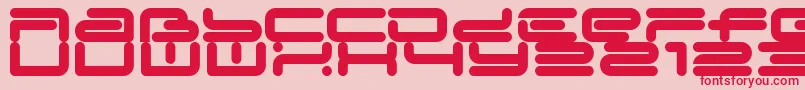 フォントLL MEDIE – ピンクの背景に赤い文字