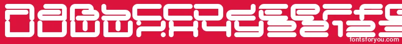 LL MEDIE Font – White Fonts on Red Background