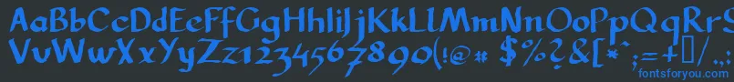 LLCARG   Font – Blue Fonts on Black Background