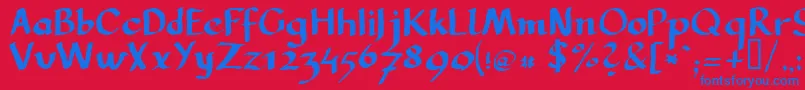 LLCARG   Font – Blue Fonts on Red Background