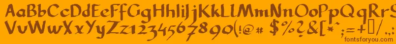 LLCARG   Font – Brown Fonts on Orange Background