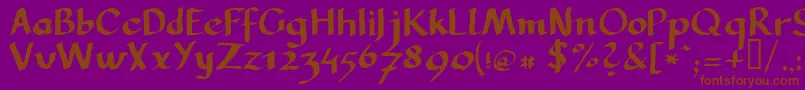 LLCARG   Font – Brown Fonts on Purple Background