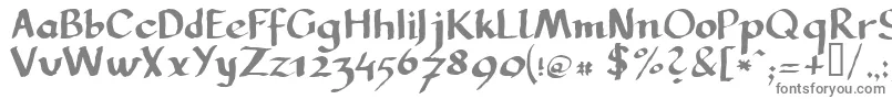 フォントLLCARG   – 白い背景に灰色の文字