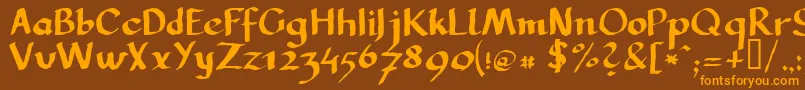 LLCARG   Font – Orange Fonts on Brown Background