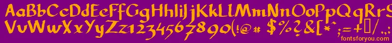 LLCARG   Font – Orange Fonts on Purple Background