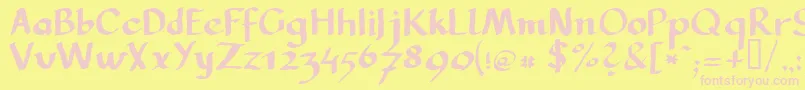 LLCARG   Font – Pink Fonts on Yellow Background