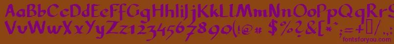 LLCARG   Font – Purple Fonts on Brown Background