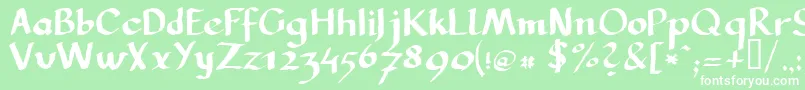 LLCARG   Font – White Fonts on Green Background