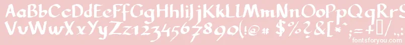 LLCARG   Font – White Fonts on Pink Background