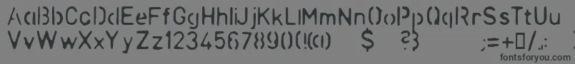 LLCHINA-fontti – mustat fontit harmaalla taustalla