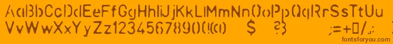 Шрифт LLCHINA – коричневые шрифты на оранжевом фоне