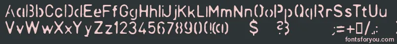 LLCHINA Font – Pink Fonts on Black Background