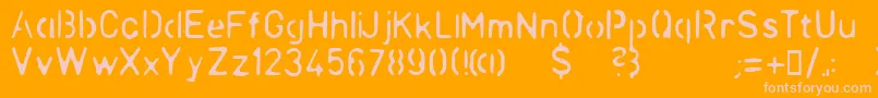 LLCHINA Font – Pink Fonts on Orange Background