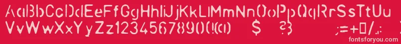 LLCHINA Font – Pink Fonts on Red Background