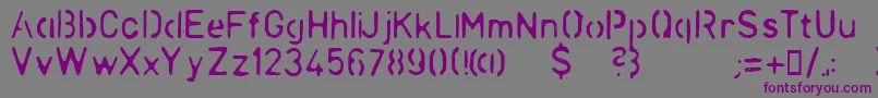LLCHINA-fontti – violetit fontit harmaalla taustalla